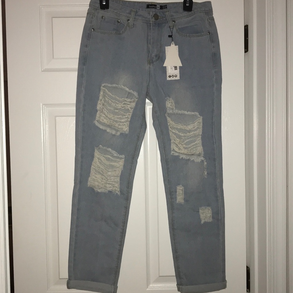 Boohoo Ripped Boyfriend Jeans